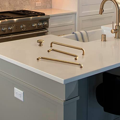 Goo-Ki 6 Pack 12-3/5 Inch （320mm） Hole Center Cabinet Pulls Antique Brass Zinc Alloy Kitchen Drawer Pulls Drawer Handles 13.05 Inch Length 2201-GT-320 - color: Antique Brass, size: 12-3/5 inch Hole Centers