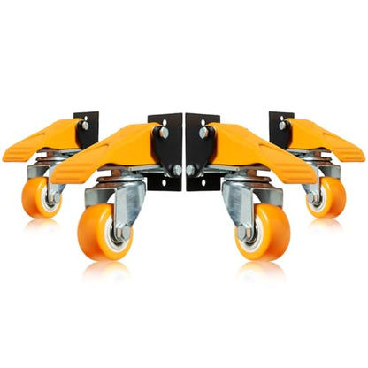 POWERTEC 2-1/2" Workbench Caster Kit – Set of 4 Retractable Stepdown Wheels, 600 lb Capacity for Workbenches, Tables, Stands & Equipment (17224) - size: 2-1/2"