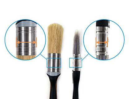 ROLLINGDOG 1", 1.5", 2" Chalk Paint Brush Set - color: 25mm+35mm+45mm
