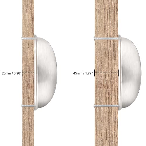 Probrico 10 Pack Brushed Nickel Cabinet Pulls Bin Cup Drawer Handles, Cabinet Cup Handles 3 Inch Holes Drawer Handles and Knobs, Kitchen Cabinet Hardware - color: Brushed Nickel