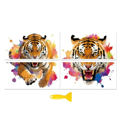 Peacoblue Tiger Rub On Transfers for Furniture Craft 6"x12" - style: Tiger