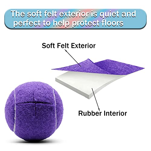 Precut Tennis Balls for Walker and Furniture Legs - color: Purple, size: 4 Pack