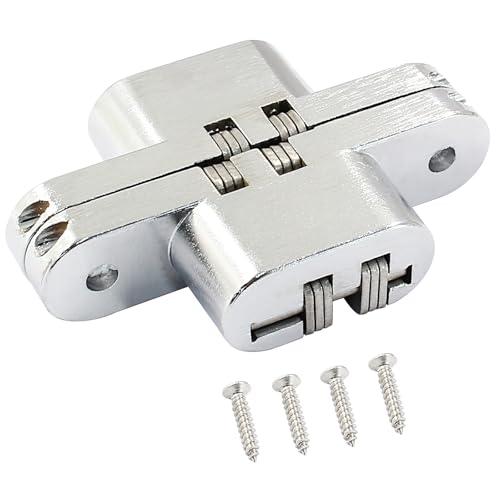 68.5 mm Hidden Hinge, Stainless Steel, 4pcs - size: 68.5 mm, 2 PCS