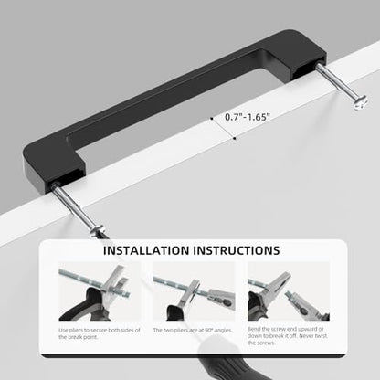 Black Cabinet Handles 5 Inch Matte Black Cabinet Pulls 10 Pack - color: Black, size: 5 Inch (128 mm) Hole Centers
