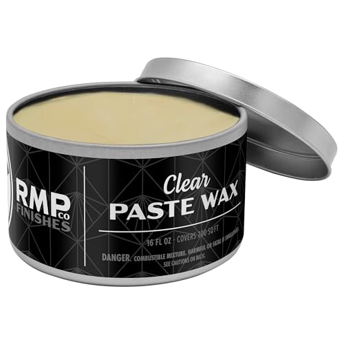 RMP Finishes Paste Wax for Wood Finishing, Use over Milk Paint, Furniture, Kitchen Cabinets, and Tabletops, Clear, 16 oz. - color: Clear, size: 16 oz.