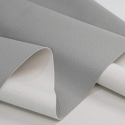 TORRAMI Soft Faux Leather Fabric, 0.64 Yard 54 x 23 in, Gray PU Leather - color: Gray, size: 0.64 Yard (54 x 23 inch)
