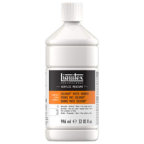 Liquitex Professional Soluvar Matte Varnish, 946ml (32-oz) - color: Soluvar Matte, style: 32-oz