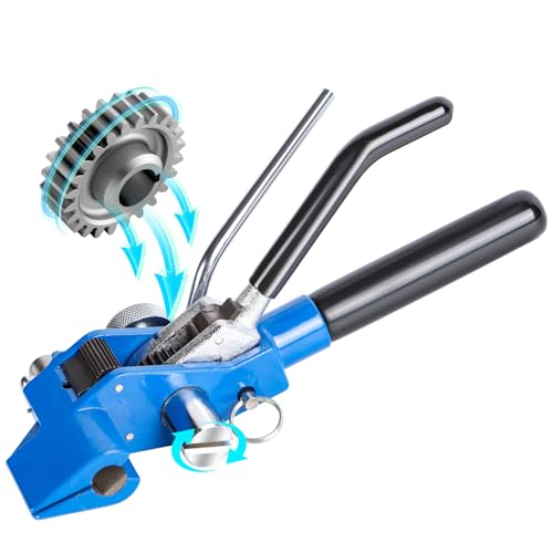 Steel Banding Strapping Tool, Heavy-Duty Ratchet Tensioner & Cutter