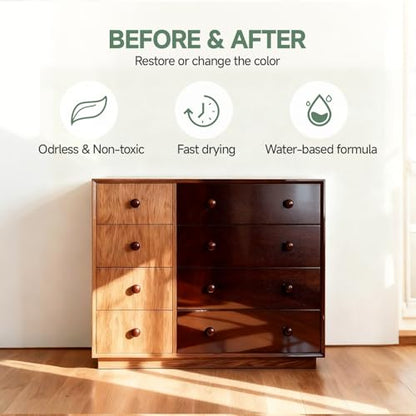 Wood Stain,16oz Teak Wood Stain & Sealer in One (with Tools) - color: Teak, size: 0.5kg