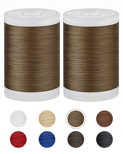 330 Yards FIVEIZERO Extra Strong Upholstery Thread, Bonded Thread, Khaki - color: Khaki