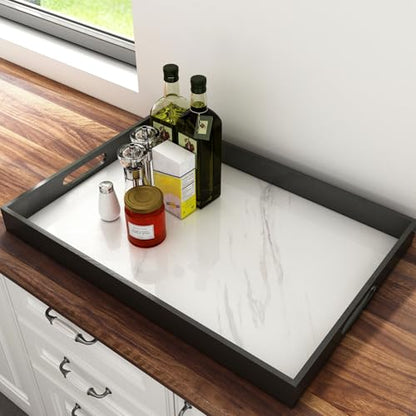 YENHOME 30x118 Inch White Marble Contact Paper for Countertops Waterproof Self Adhesive Marble Wallpaper Marble Contact Paper Peel and Stick Countertops Wrap for Kitchen Counter Glossy Marble Paper - size: 30" x 118"