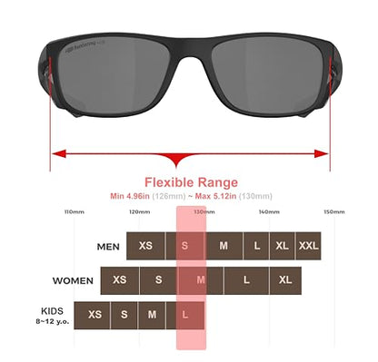 HTS HUNTERSKY TR90NZZ Safety Glasses with Side Shield Small Size Women Men ANSI Z87 Anti Fog Scratch Resistant Lab Pickleball - color: Black/Gray