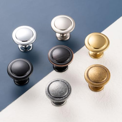 Polished Chrome Cabinet Knobs Round Kitchen Pulls 10 Pack 8222 - color: Polished Chrome, size: 1-1/4 Inches, style: 10 Pack Round Knob