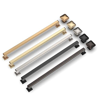 Asidrama 10 Pack 9 inch Brushed Satin Nickel Kitchen Cabinet Handles - color: Brushed Satin Nickel, size: 8.8" Hole Center(224mm)