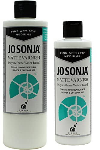 Jo Sonja Polyurethane Matte Varnish - 16oz Bottle - size: 16oz Bottle