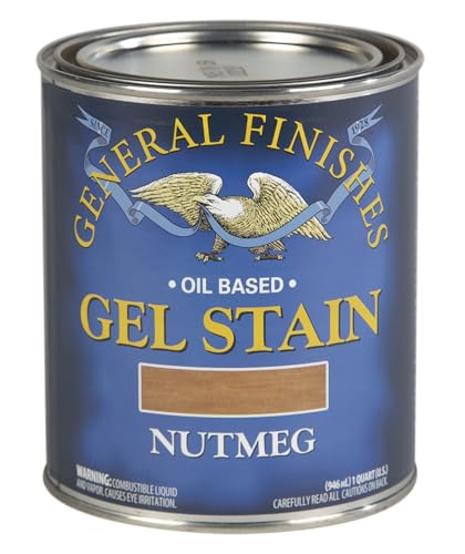 General Finishes Oil Base Gel Stain, 1 Quart, Nutmeg - color: Nutmeg, size: 1 Quart