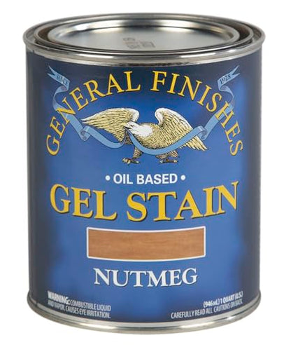 General Finishes Oil Base Gel Stain, 1 Quart, Nutmeg - color: Nutmeg, size: 1 Quart