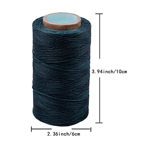 284Yards Leather Sewing Thread Waxed, Waxed Polyester Cord, Wax String - color: Blackish Green