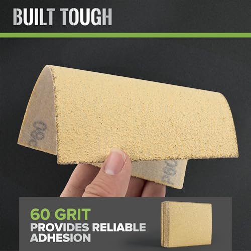1/4 Sheet Sandpaper 4.5 x 5.5 Inch Palm Sander Paper 30PCS 60 Grit Sanding Sheets for Palm Sanders Sand Paper for Woodworking,Automotive,Metal - style: 60grit