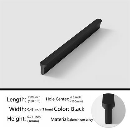 5 Pack Black Cabinet Pulls - Kitchen Hardware Handles for Dresser Drawers -T Shape Cabinet Hardware (7.09 inch,Black) - color: Black, size: 7.09 inch