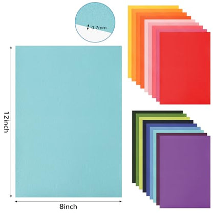 18 Pieces Faux Leather Sheets 8×12 inches Rainbow - color: Multicolor-rainbow
