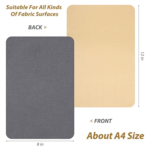 6 Pieces Upholstery Patch Sofa Couch Carpet Scratches Velvet Patch Repair Self Adhesive Flannel Fabric Furniture Car Seats Jeans Hand Bag Jackets, 11.81 x 7.87 Inch(Gray)