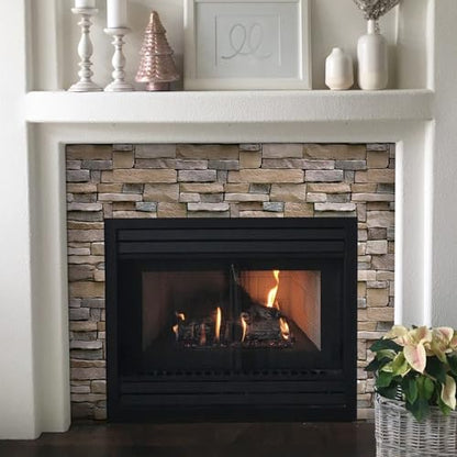 Abyssaly Stone Wallpaper Brick Peel and Stick Wallpaper Backsplash - color: Brown, size: 17.7" x 236.2"