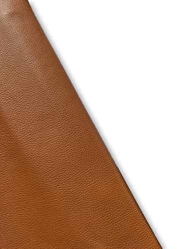Natural Grain Cowhide Leather Skins (Cognac, 20 Square Feet (Full Side)) - color: Cognac, size: 20 Square Feet (full side)