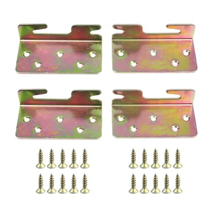 Geesatis Beds Rail Bracket,4 PCS Bed Rail Hooks Plates,3.6" x 2"