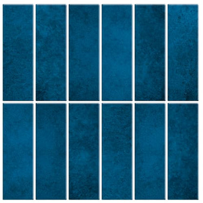 Peel and Stick Tile，New Upgrade Thicker Design Self Adhesive 12" x 12" Large Premium Peel and Stick Backsplash for Kitchen (Dark Blue). - color: Dark Blue