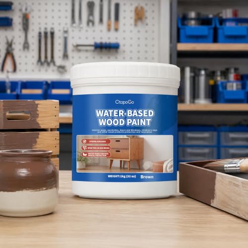 Wood Furniture Paint, Chocolate Brown, 32 fl oz - color: Chocolate Brown, size: 32 Fl Oz (Pack of 1)
