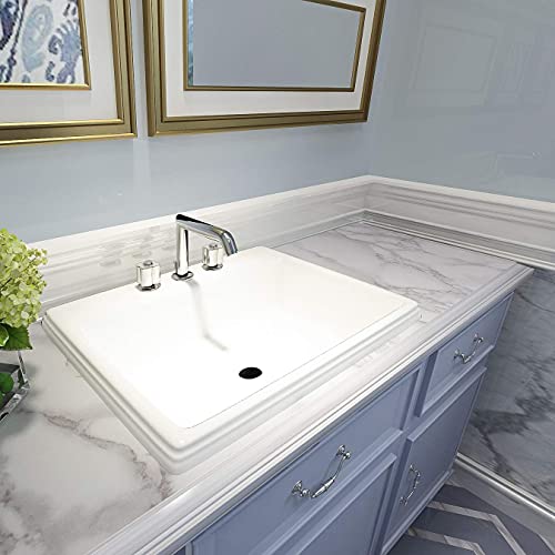 Art3d 120"x17.3" Self-Adhesive Wallpaper, Peel and Stick Grey Marble Paper, Matt - color: Gray, size: 17.3" x 120"