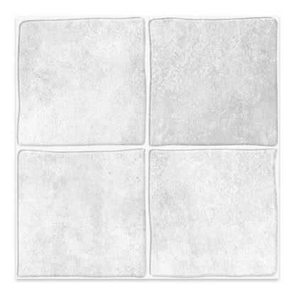 10 Sheets Thicker Design Peel and Stick Backsplash, 3D Self Adhesive Peel and Stick Wall Tile Backsplash for Kitchen, Bathroom, 12 * 12,Grayish White - color: Grayish White