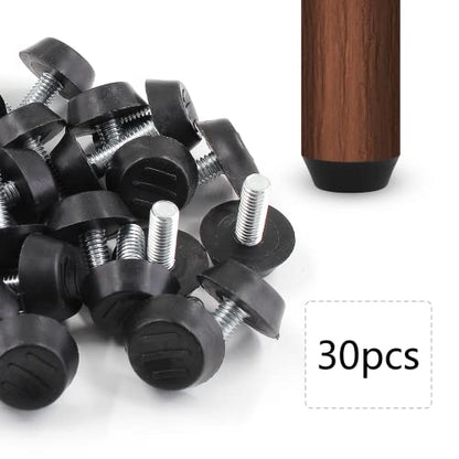 Zorfeter Threaded Furniture Adjustable Levelers, M6 x15mm, 30 Pcs - size: M6 x 15mm