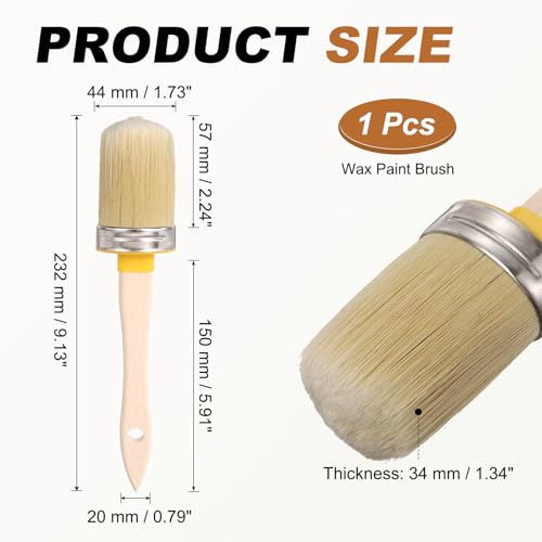 uxcell Wax Paint Brushes 2.2x1.7 Chalk Stencil Brush Oval PET Fiber Wood - size: 2.2 x 1.7 Inch
