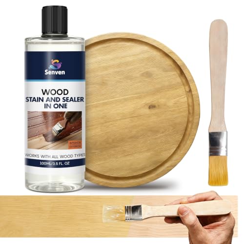 Wood Stain and Sealer in One, Polyurethane Wood Finish Water Based Polyurethane Clear Gloss Wood Protection Polyurethanes Waterproof Coating, Fast Dry Polyurethanes Sealant, Easy Clean Up 100ml - color: Clear, size: 3.5 Fl Oz