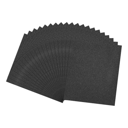 20Pcs 120 Grit Sandpaper 9 x 11 Inch Sand Paper Alumina Black - size: 9 x 11 Inch(120 Grit)