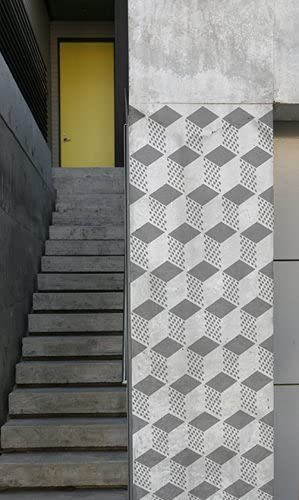 Stencil1 Geometric 3D Repeat Wallpaper Pattern Stencil - Reusable Premium Quality Mylar Stencils Painting Walls, Fabric, Furniture, Crafts, Decor - Allover Wall Effects - 11" x 11” - color: Geometric 3D Repeat Wallpaper Pattern Stencil
