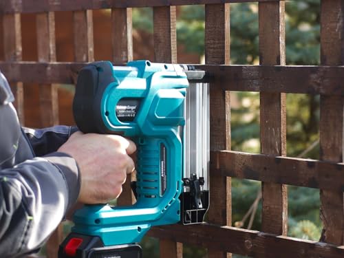 2-in-1 Brad Nailer & Staple Gun with 2000mAh Battery and Charger,Nail Gun Battery Powered, Up to 2 Inch, Tool-Free Jam Release for Woodworking,Upholstery
