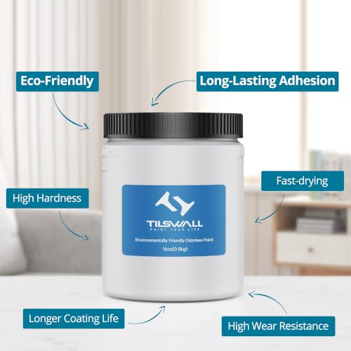 TILSWALL Water-Based Paint, White Pint, No Dilution Needed, Spray Ready - color: White