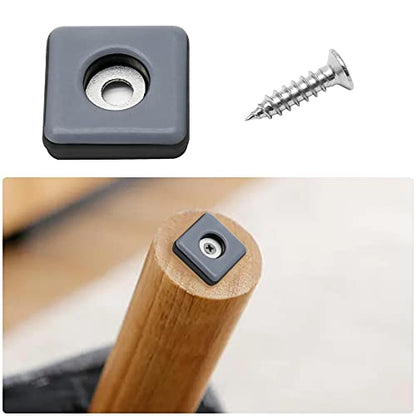 Piutouyar 12Pcs 1" Teflon Furniture Sliders,Screw on Furniture Glide Slider - size: Screw on 1"x1" Square
