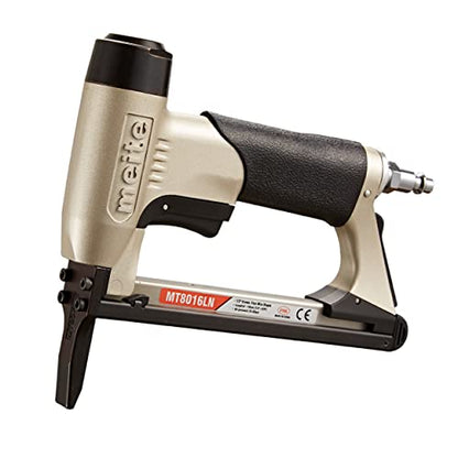 meite Upholstery Staple Gun with Extended Nose for 21 Gauge 1/2-Inch Crown Staples, Heavy-Duty Pneumatic Stapler for Woodworking, Carpentry, and Decoration DIY Projects (Model MT8016LN)