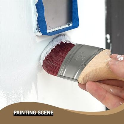 ROLLINGDOG 3 Inch Oval Angled Paint Brush - size: 3 Inch