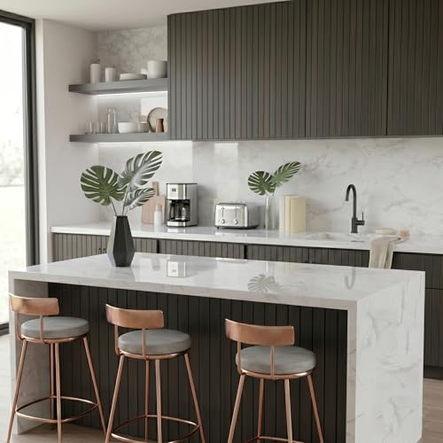 Extra-Thick Marble Contact Paper (High Gloss, Carrara White) 39.4" x 118.1" - color: Carrara White (High Gloss), size: 39.4" x 118.1"