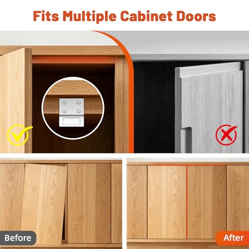 Jiayi Cabinet Door Magnets Closures 2 Pack Ultra Thin Magnetic Door Catch