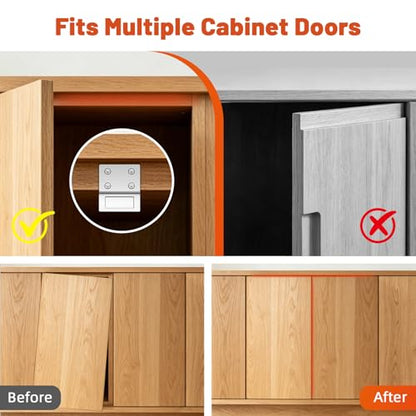 Jiayi Cabinet Door Magnets Closures 2 Pack Ultra Thin Magnetic Door Catch