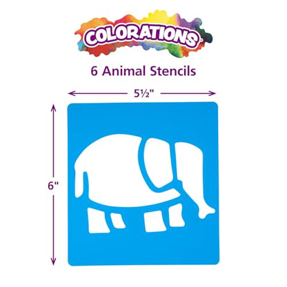 Washable Plastic Animal Stencils - Set of 6 - style: Animals 6PK