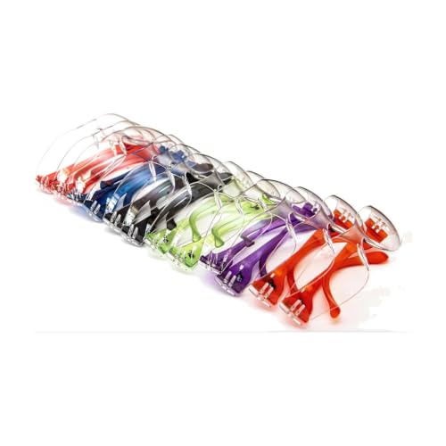 G & F Products EyePRO Safety Glasses, Impact Resistant, UV400 Protection, Clear Polycarbonate Lenses, Scratch & Anti-Fog, ANSI Z87.1 Certified, Adjustable Temples, Unisex, 6/12 Pack - style: Clear Lens 6 Pack Safety Glasses