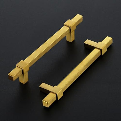 15 Pack Gold Cabinet Handles, 5" Hole Center Kitchen Drawer Pulls - color: Gold, size: 5 Inch Hole Center