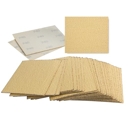 1/4 Sheet Sandpaper 4.5"x5.5" 25PCS 40 Grit Palm Sander Sheets for Woodworking, Automotive & Metal - style: 40grit